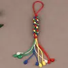 Nó Vajra Estilo Xizang Tecido à Mão Corda Multicolorida Trançada Nó Vajra Nó Abacaxi Acessórios Ornamento para Pendurar no Carro Pingente de Paz