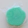 Cepillo de champú para bebé de flor de silicona, cepillo de baño, cepillo de limpieza para niños pequeños, cepillo de limpieza facial, cepillo de limpieza facial para recién nacidos, cepillo de lavado facial de cerdas suaves