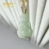 Acessório Pingente de Ágata Verde Natural, Novo Pingente Versátil da Moda Estilo Chinês, Presente para Live Streaming, Item de Barraca de Área Turística