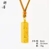 Loja de Ouro Mesmo Estilo Tendência Chinesa Bússola Antiga de Ouro Colar Pingente de Cabacinha da Sorte Corrente para Suéter Feminino Atacado