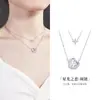 Collar de Plata de Ley S925 Estrella Unicornio Ponis para Mujer, Estilo Ins Lujo Ligero Nicho Diseño de Alta Gama Cadena para Clavícula Joyería