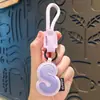 Llavero de cuero creativo y lindo con 26 letras inglesas, cuero exquisito, diseño simple, adecuado como accesorio de bolso para parejas o regalo