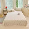 Sábana de Gasa de Doble Capa de Kapok Clase A Suave y Amigable con la Piel Verano Nuevo Estilo Dormitorio Estudiantil Sábana Individual Funda de Almohada Juego de Tres Piezas 3
