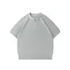 Rumei Estilo Retro Americano Old Money Texturizado Ropa de Trabajo Sencilla Manga Corta Verano Versátil Casual Camiseta de Manga Corta con Botones