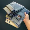 Jeans Casual Americano Masculino Verão 2024 Fino Solto Calças Harem de Alta Qualidade Bordadas Pé Pequeno Calças Masculinas
