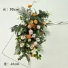 Novo Arranjo Grande de Chão para Casamento Banquete de Noivado Flor Artificial de Seda Acabado Arranjo Floral Decorativo Corredor Arte Floral para Casamento