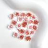 Livro Vermelho pequeno de celebridade da internet rosa camélia rosa esculpido à mão joia de unha luminosa doce tridimensional acessórios DIY atacado
