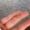 Plata de Ley S925 Chapada en Oro de 18K Tres Brazaletes para Oreja con Forma de Gota de Agua Hermosos Brillantes Temperamento de Alta Clase Pendientes de Nicho Pendiente