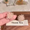Brincos de Flores Coloridas de Gelo Transparentes Estilo Coreano para Mulheres, Doces, Frescos, de Alta Qualidade, Novo Estilo, com Aparência Sofisticada, Versáteis