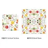 Set de vajilla de cumpleaños con temática de frutas, que incluye vasos de papel desechables, platos, servilletas, tenedores y cucharas, para decoraciones de fiesta
