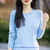 Suéter de Punto Moda 2026 Cuello Redondo para Mujer, Nuevo Jersey de Manga Larga Primavera y Otoño, Top Holgado y Versátil