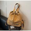 Bolsa de Lona Multifuncional de Gran Capacidad Nueva Colección Primavera Verano 2025 Mochila Casual Estilo Japonés Simple Bolso de Hombro Único