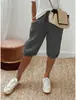 2026 Sitio Independiente de Amazon Transfronterizo Europeo y Americano Pantalones Casuales Elásticos de Bolsillo de Algodón y Lino para Mujer Pantalones para Mujer