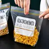 Bolsa selladora de grado alimenticio para conservar la frescura, bolsa sellada, Shandong, casera, autosellante con deslizador, engrosada, para almacenamiento en refrigerador, empaque refrigerado