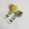 Insignia con cara sonriente creativa de logo de fábrica hebilla de fácil extracción cordón retráctil de fácil extracción hebilla para identificación