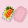 Lonchera de vidrio para microondas, apta para uso alimentario, especial para estudiantes, lonchera separada