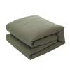 Colcha individual de algodón color verde militar para literas de dormitorio estudiantil, escuela, sitio de construcción, ayuda en desastres, colcha de protección laboral al por mayor