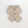 Cachecol de Gola de Pelo Espesso Cor Sólida Macio e Pegajoso Quente Faux Mink Coelho Cruzado Gola de Pelúcia Inverno Feminino Lã Teddy
