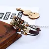 Joyería Popular Europea y Americana Más Vendida Pulsera de Cuero Hecha a Mano con Cuentas para Mejor Amigo Comercio Electrónico Transfronterizo