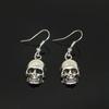 Pendientes de borlas de Halloween, sencillos y populares de estilo europeo y americano, con diseño de calavera punk vintage que combina con todo.