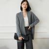 Cardigan Feminino 100% Caxemira Pura Fofo, Macio, Solto, Casual, Fashion, Simples, Slim e Versátil Outono e Inverno Novo Estilo