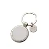 Llavero de Graduación en Blanco para Imprimir DIY Regalo para Empresa Publicitaria Llavero Redondo Colgante de Metal Pequeño Regalo