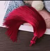 16cm de Alto Gama Flecos de Borla Puramente Hechos a Mano Accesorios para Joyería DIY Nudo Chino Cinta de Seda Artificial Círculo Borla Venta al Por Mayor