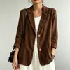 Blazer de pana cruzado europeo y americano para comercio exterior de Amazon, nuevo para otoño e invierno, casual, versátil, vintage