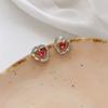 Nuevo estilo encantadores aretes de alta gama con incrustaciones de diamantes para mujer, aretes de nicho exquisitos, sencillos, elegantes y de personalidad, que combinan con todo