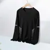 Camiseta casual versátil de manga larga para hombre para otoño, cuello redondo, camiseta básica de color liso de moda, cómoda, transpirable, top de corte holgado