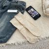 Calcetines de mujer otoño e invierno nuevos calcetines de punto de Corea del Sur de color sólido, planos, de moda, apilables, de tubo medio, que combinan con todo, calcetines de mujer