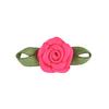 Broche de Roupa Rosa Feito à Mão DIY Acessórios Infantis Flor Rosa de Fita Mais Folhas Acessórios para Roupas Íntimas Venda por Atacado