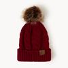 Chapéu quente estilo coreano feminino proteção auricular à prova de frio todos os jogos couro padrão bola de pelo chapéu de malha masculino japonês outono e inverno nova moda chapéu