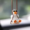 Pingente de Carro Pato Estilo Escandinavo Yaya Yaya Decoração de Interior de Carro Pato Fofo Mini Pato Inovador Resina