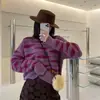 Suéter Suave Estilo Suave Otoño e Invierno para Mujer, Diseño Único, Corte Holgado, Tejido Adelgazante, Top de Manga Larga, Estilo Corto