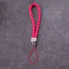 Lanyard para teléfono móvil al por mayor de fábrica, cordón para llavero de cámara de cuero PU, cuerda de muñeca para teléfono móvil de pareja, cuerda tejida de cuero