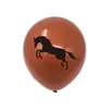 Atacado Transfronteiriço Tema Cavalo Cowboy Balão Festa de Aniversário Decoração Suprimentos Conjunto de Decoração Dourado Marrom Cinza Balão de Látex