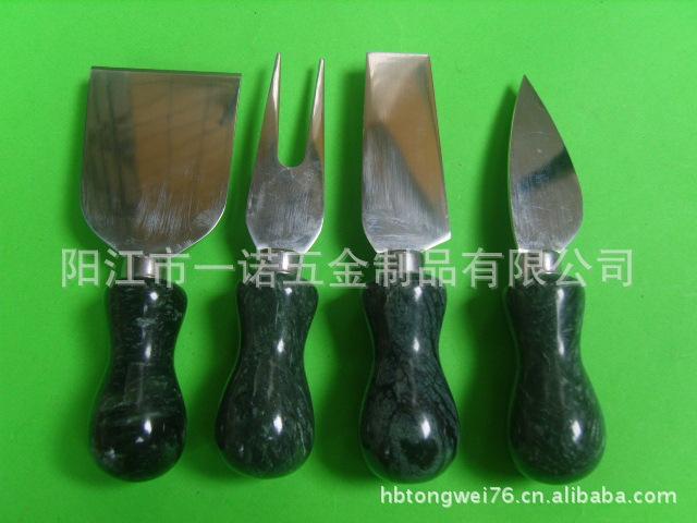 F-010E大理石手柄奶油刀,奶酪刀,芝士刀奶油芝士铲叉核桃