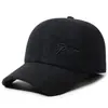 Chapéus de inverno para homens de meia-idade e idosos, chapéu de couro forrado com fleece quente para o papai, boné de beisebol espessado à prova de frio para o vovô