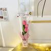 Cubeta de Abrazo de Tulipán de PU Sintético Flor de Lana Linda Abrazo Bendición Regalo Creativo Festival Vacaciones Regalo al por Mayor