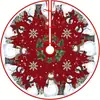 Saia para árvore de Natal atacado transfronteiriça, Avental decorativo para base de árvore com estampa estilo Natal, Tapete decorativo para base de árvore de Natal