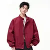 Chaqueta estilo americano Harrington con cuello mao, nueva colección de otoño para hombre, chaqueta tipo béisbol de corte holgado, chaqueta tipo coach de trabajo, chaqueta de algodón con cuello mao