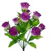 Suministro directo de fábrica flor de seda artificial rosa artificial 10 flores de seda 10 flor de rosa pavo real