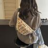 Bolso bandolera informal de estilo coreano para mujer, bandolera de lona a cuadros, estilo Ruiying, para el pecho, combina con todo, otoño 2024