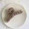 Presilha de Garra de Pelúcia para Outono e Inverno com Toque de Luxo, Presilha Grande para o Cabelo na Parte de Trás da Cabeça, Presilha Sand Shark para Cabelos Grossos, Presilha de Cabelo Acessório de Cabelo para Mulheres