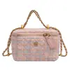 Mini bolso de cadena de rombos para mujer 2023 nuevo bolso de terciopelo bolso de hombro bandolera bolso de mano entrega de una sola pieza
