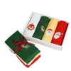Toalla Navideña de Algodón Puro Papá Noel Set de Regalo Creativo Toalla Facial para Niños Venta al por Mayor Personalizable
