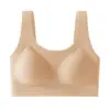 Sujetador Invisible de Reúne Sin Costuras Estilo Chaleco para Mujer Copas Fijas Inalámbricas Transpirable Cómodo Ropa Interior Anti-Caída