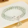 Pulsera de Perlas de Agua Dulce Cristal Rosa Mariposa con Cuentas para Mujer, Pulsera Única de Piedra de Uva Azetulita Amarilla al por Mayor