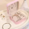 Caja de Joyería Portátil Europea y Americana Mini Caja de Empaque de Joyería para Viaje Caja de Almacenamiento de Joyería para Pendientes de Princesa Anillo